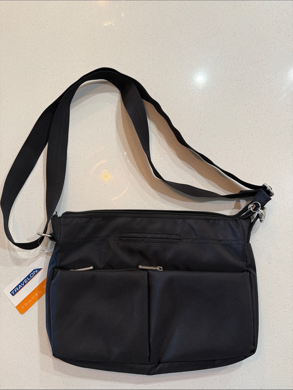 Travelon Black Bag with Lots of pockets Pockets NWT